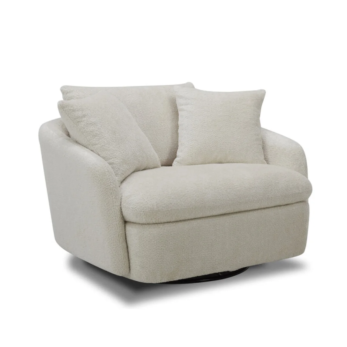 Boomer – Utopia Sand Large Swivel Chair W/ 2 Toss Plws Chairs Chairs 7