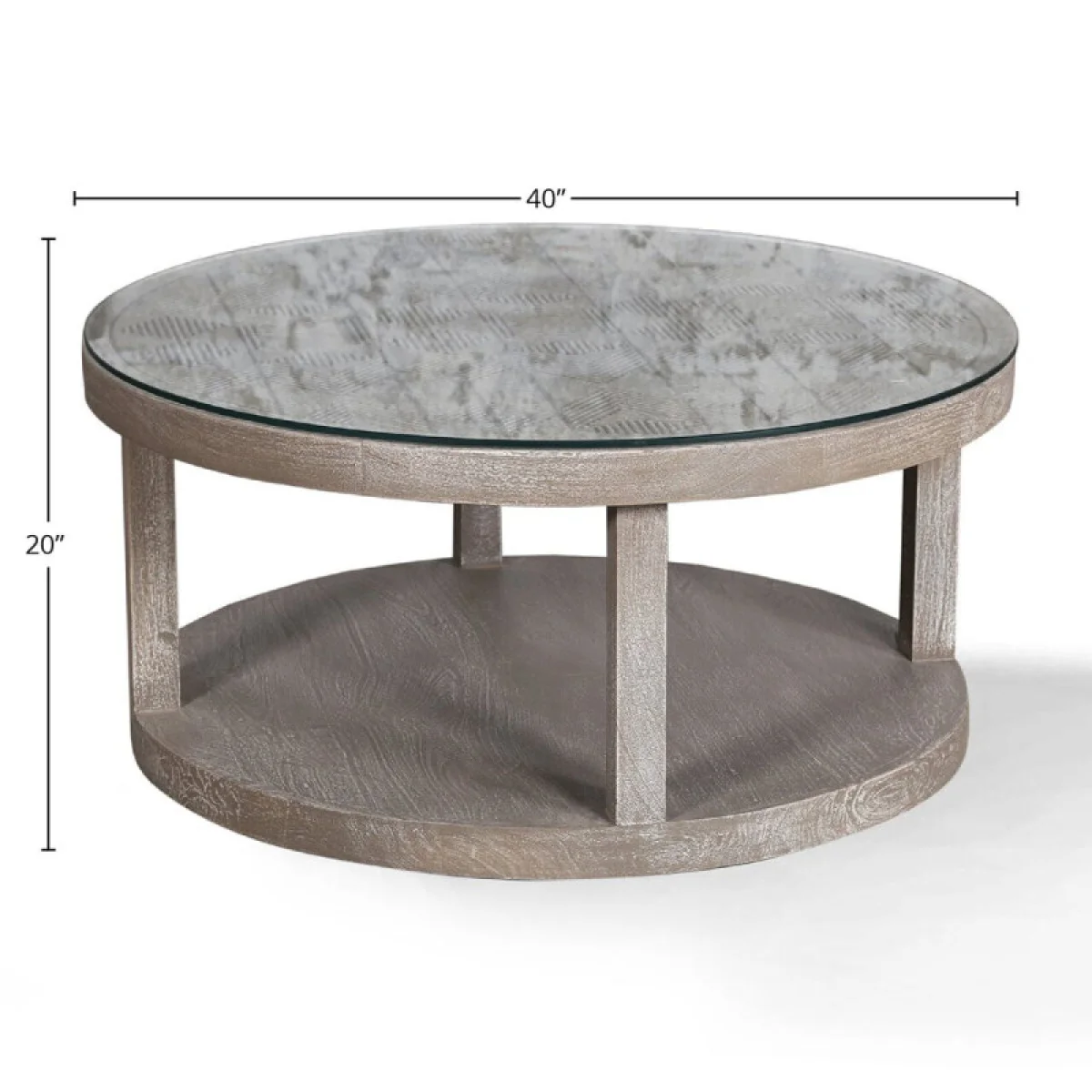 Crossings Serengeti Round Cocktail Table With Glass Top Cocktail & Coffee Tables Cocktail & Coffee Tables 9