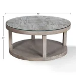Crossings Serengeti Round Cocktail Table With Glass Top Cocktail & Coffee Tables Cocktail & Coffee Tables 15