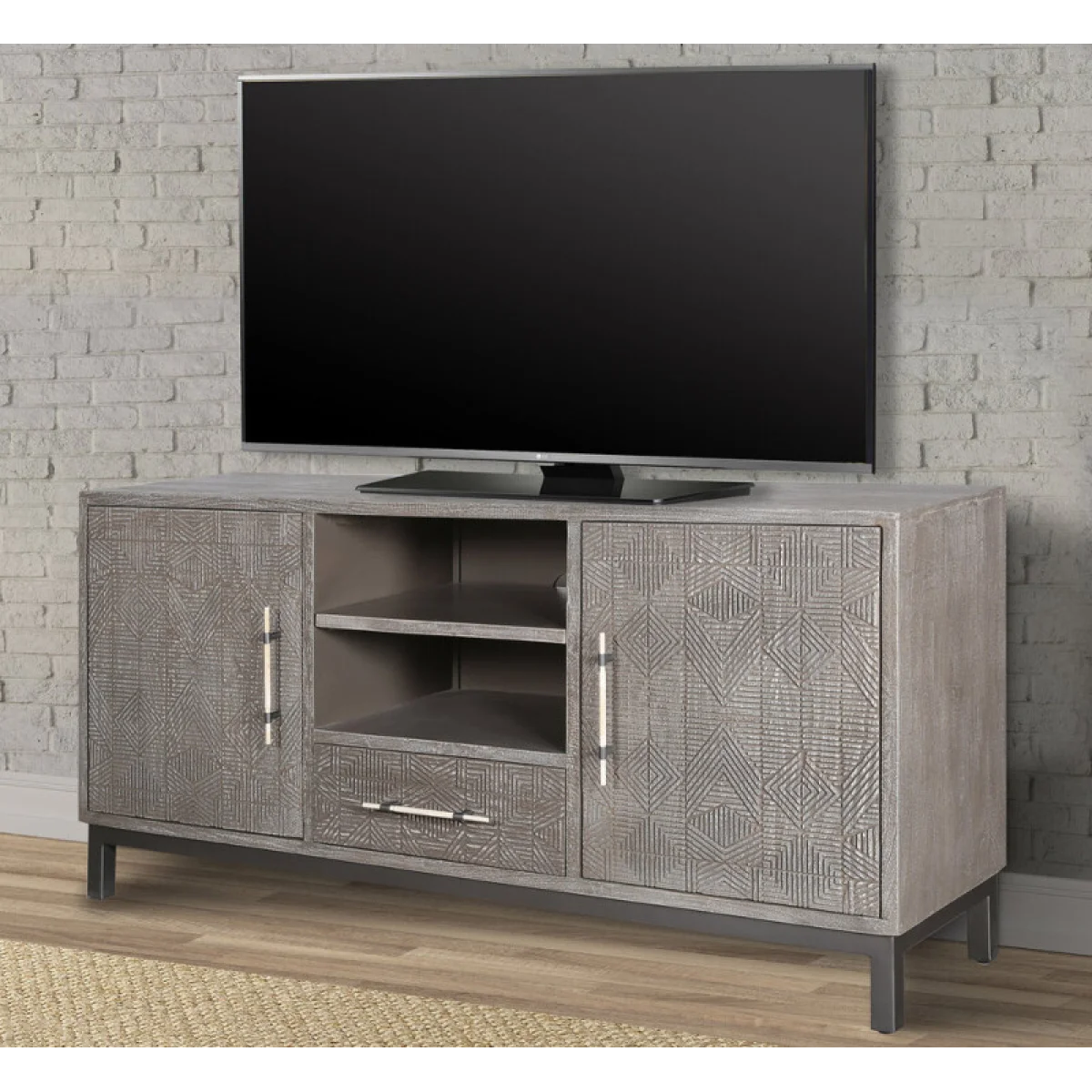 Crossings Serengeti 66 In. Tv Console Entertainment Stands Entertainment Stands 4