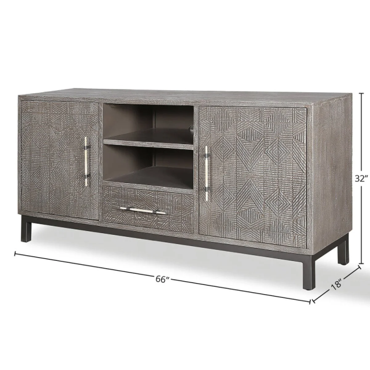 Crossings Serengeti 66 In. Tv Console Entertainment Stands Entertainment Stands 14