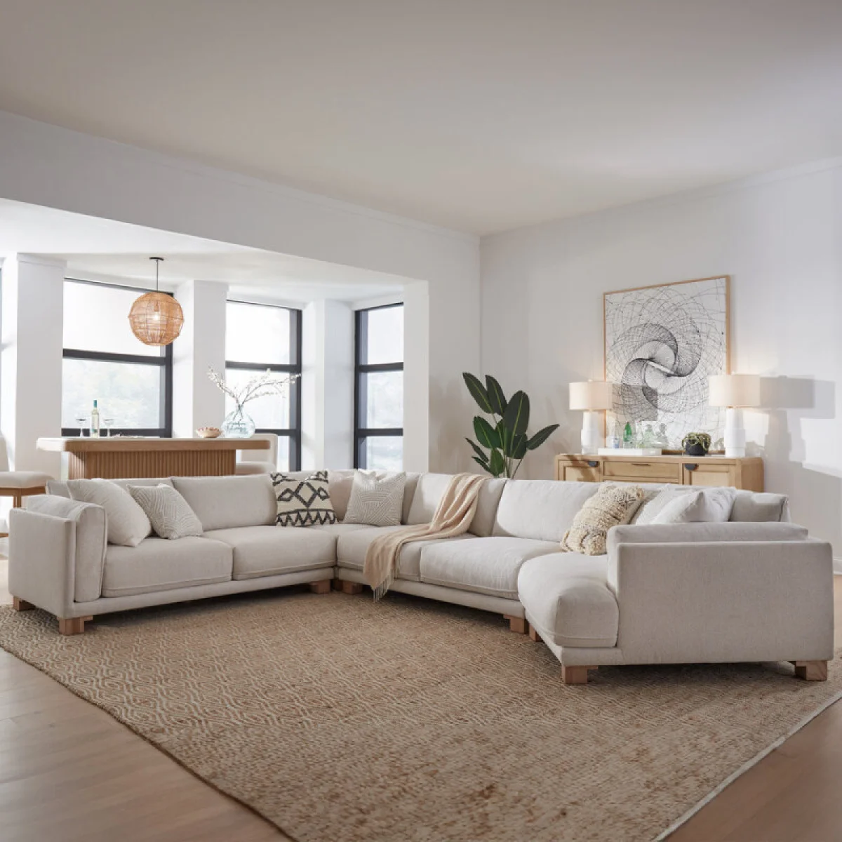 Escape – Mirage Mist 4pc Package A (921,915,920,950) Sectionals Cream 4