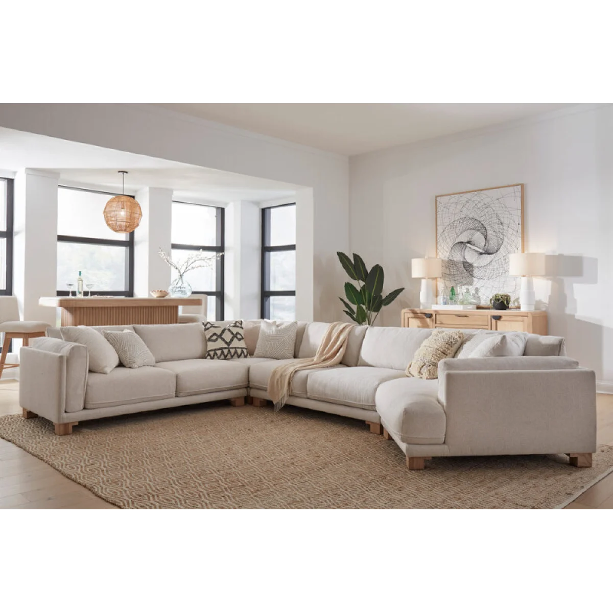 Escape – Mirage Mist 4pc Package A (921,915,920,950) Sectionals Cream 6