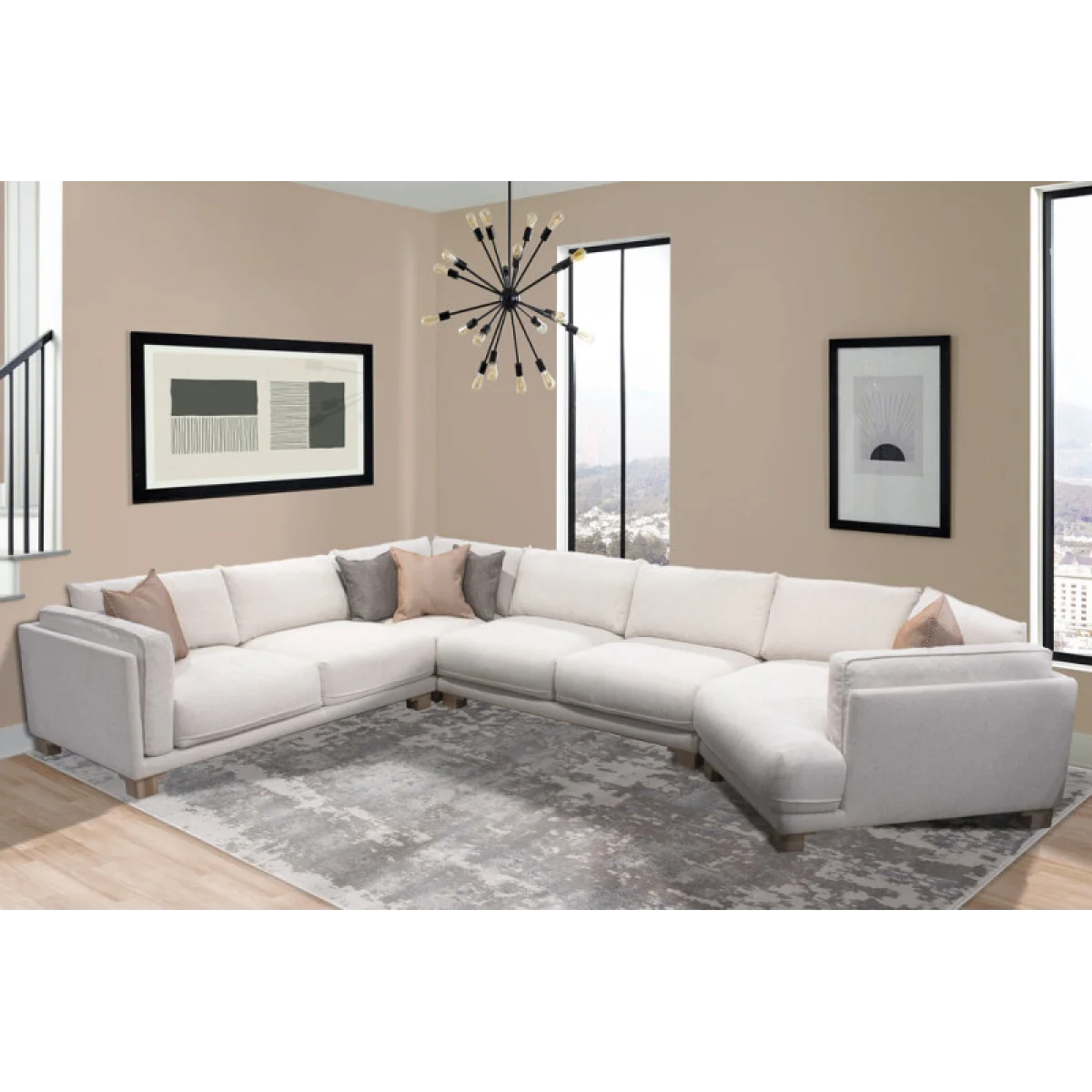 Escape – Mirage Mist 4pc Package A (921,915,920,950) Sectionals Cream 9