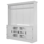 Shoreham – Effortless White 76 In. Tv Console With Hutch Entertainment Stands Effortless White 13