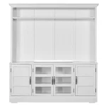 Shoreham – Effortless White 76 In. Tv Console With Hutch Entertainment Stands Effortless White 15