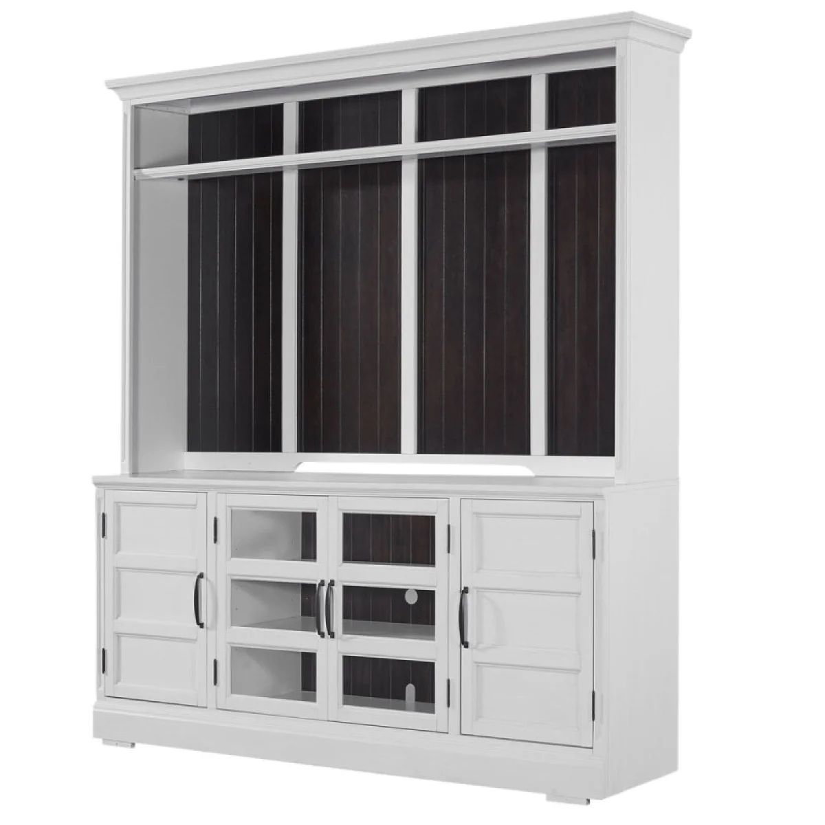 Shoreham – Effortless White 76 In. Tv Console With Hutch Entertainment Stands Effortless White 7