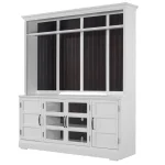 Shoreham – Effortless White 76 In. Tv Console With Hutch Entertainment Stands Effortless White 16
