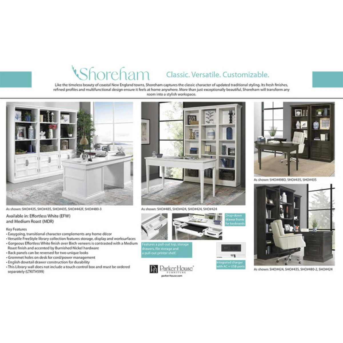 Shoreham – Effortless White 24 In. Bookcase Bookcases Bookcases 12