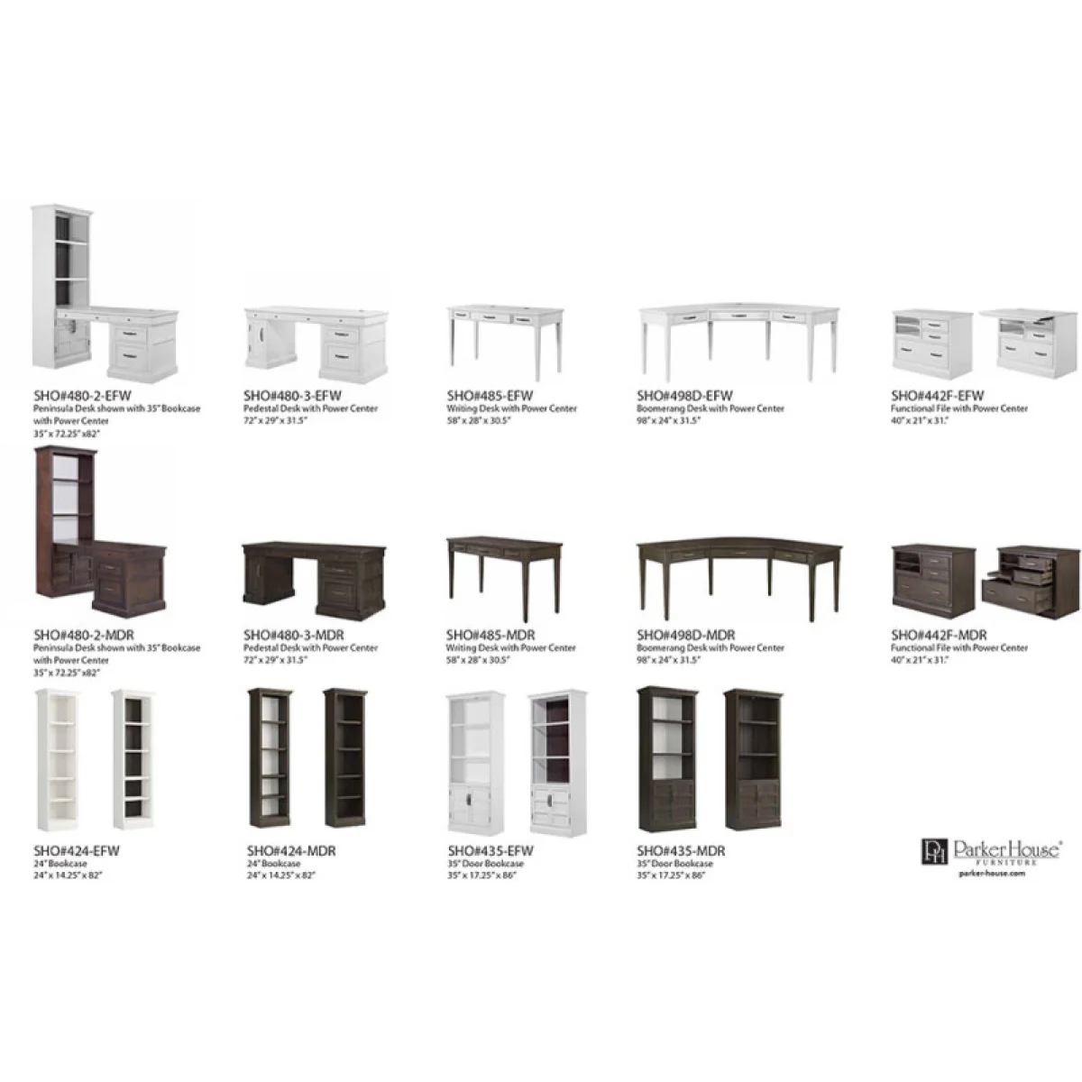 Shoreham – Effortless White 24 In. Bookcase Bookcases Bookcases 13