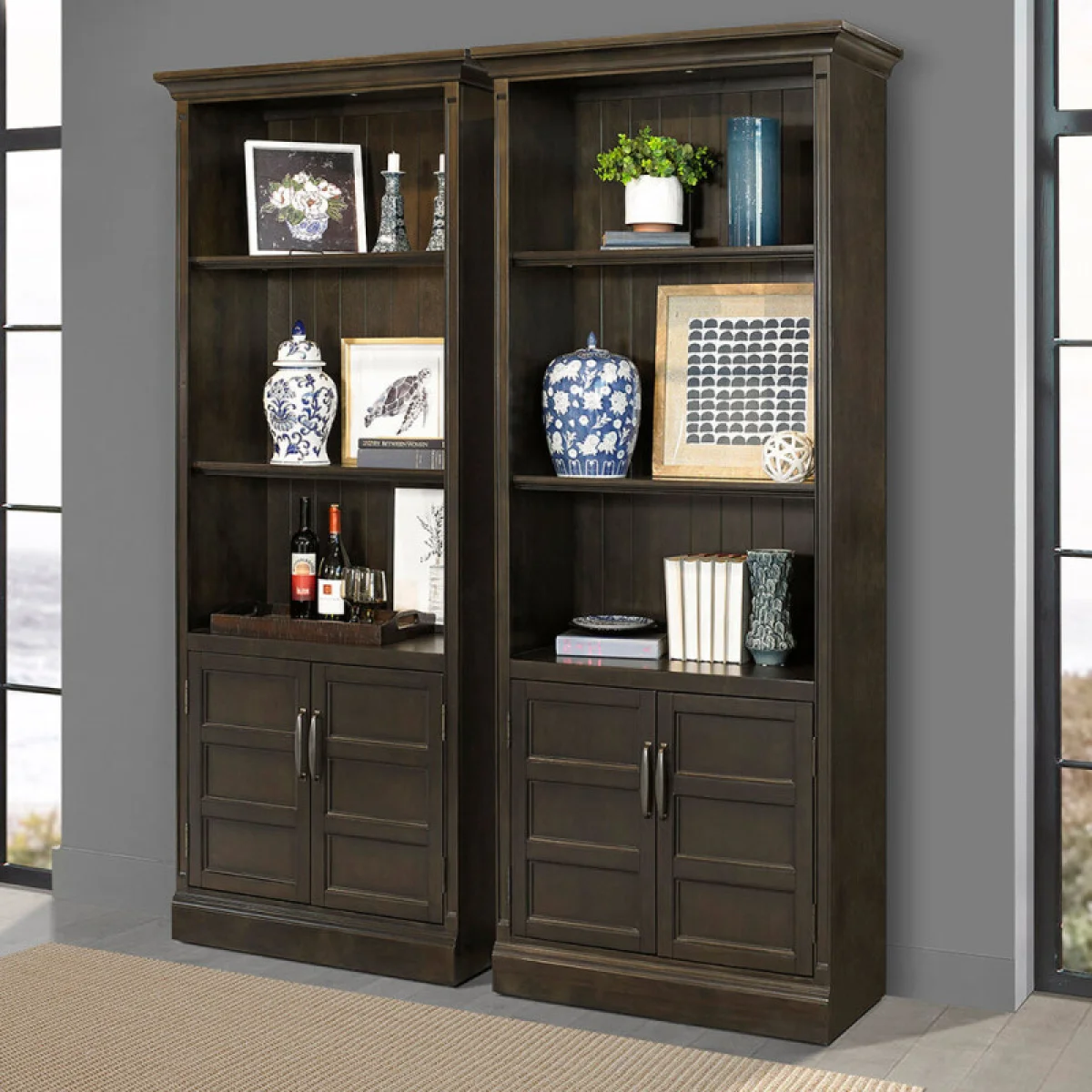 Shoreham – Medium Roast 35 In. Door Bookcase Bookcases Bookcases 4
