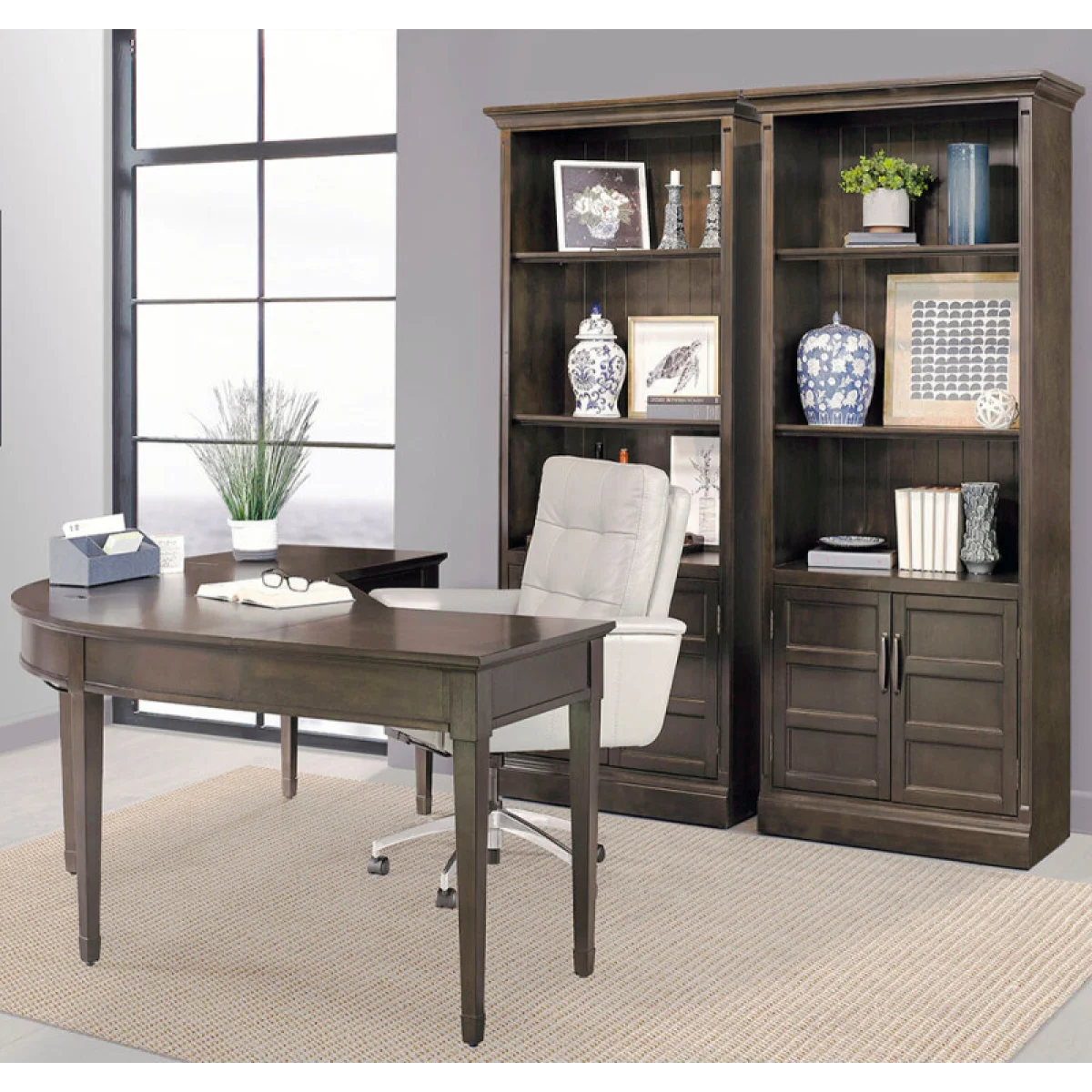 Shoreham – Medium Roast 35 In. Door Bookcase Bookcases Bookcases 10