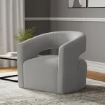 Orbit – Dame Dove Open Back Accent Swivel Chair Chairs Chairs 13