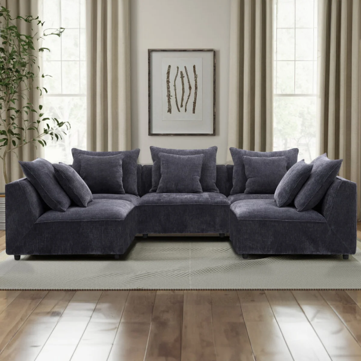 Recess – Reptile Blue 5pc Package A (910(3),955(2)) Sectionals blue 4