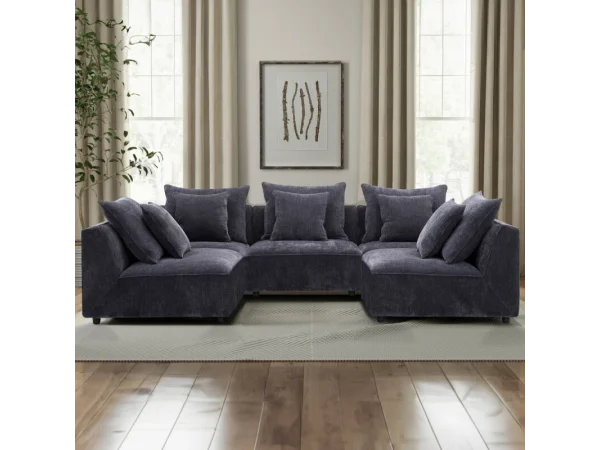 Recess – Reptile Blue 5pc Package A (910(3),955(2)) Sectionals blue
