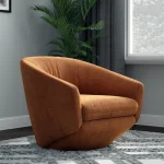 The Twist – Elise Rust Accent Swivel Chair Chairs Brown 26