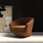 The Twist – Elise Rust Accent Swivel Chair Chairs Brown 27