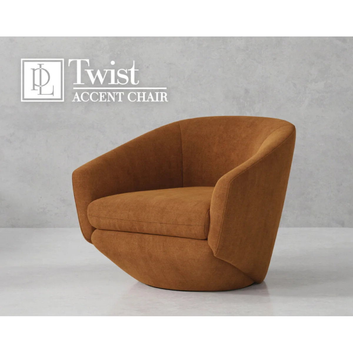 The Twist – Elise Rust Accent Swivel Chair Chairs Brown 15