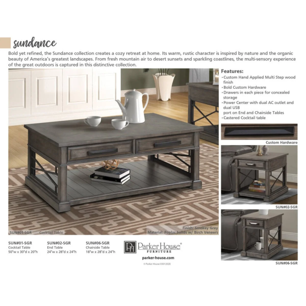 Sundance – Smokey Grey Chairside Table Chairside Tables Chairside Tables 9