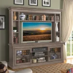 Sundance – Sandstone 92 In. Console With Hutch Entertainment Stands Brown 9