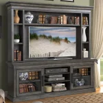 Sundance – Smokey Grey 92 In. Console With Hutch & Backpanel Entertainment Stands Entertainment Stands 9