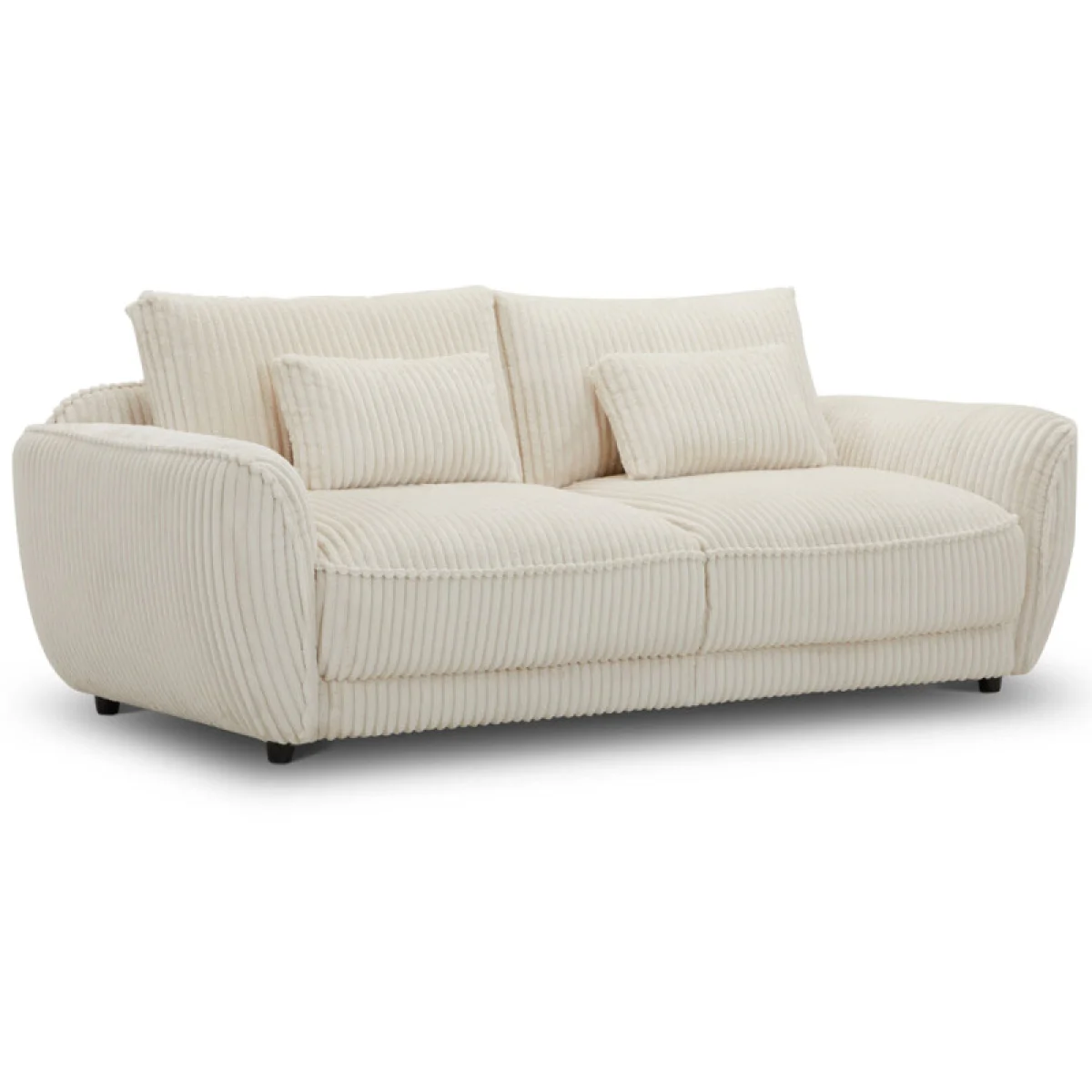 Utopia – Mega Ivory Sofa – 2 Cushion Seat With Lumbar Pillow Sofas Cream 4