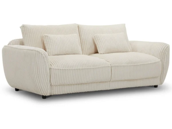 Utopia – Mega Ivory Sofa – 2 Cushion Seat With Lumbar Pillow Sofas Cream