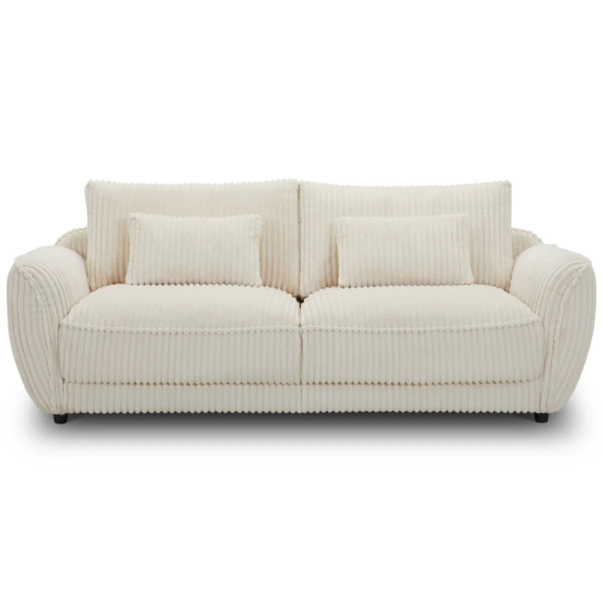 Utopia – Mega Ivory Sofa – 2 Cushion Seat With Lumbar Pillow Sofas Cream 6