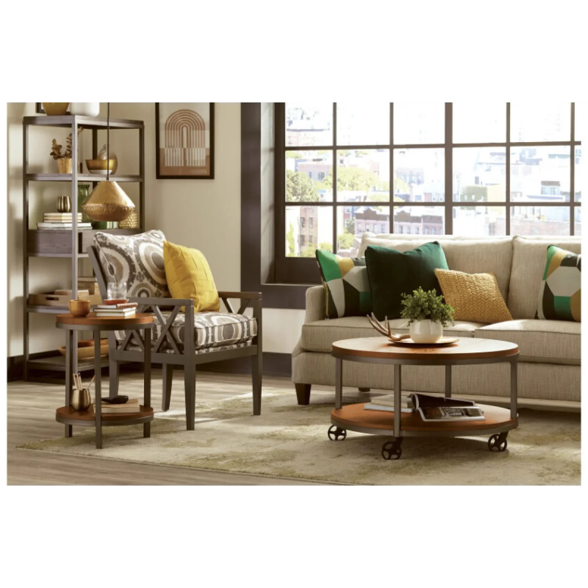 Baja Round Coffee Table Cocktail & Coffee Tables Brown 6