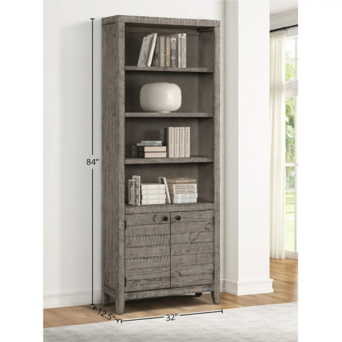 Tempe – Grey Stone 32 In. Open Top Bookcase Bookcases Bookcases 6