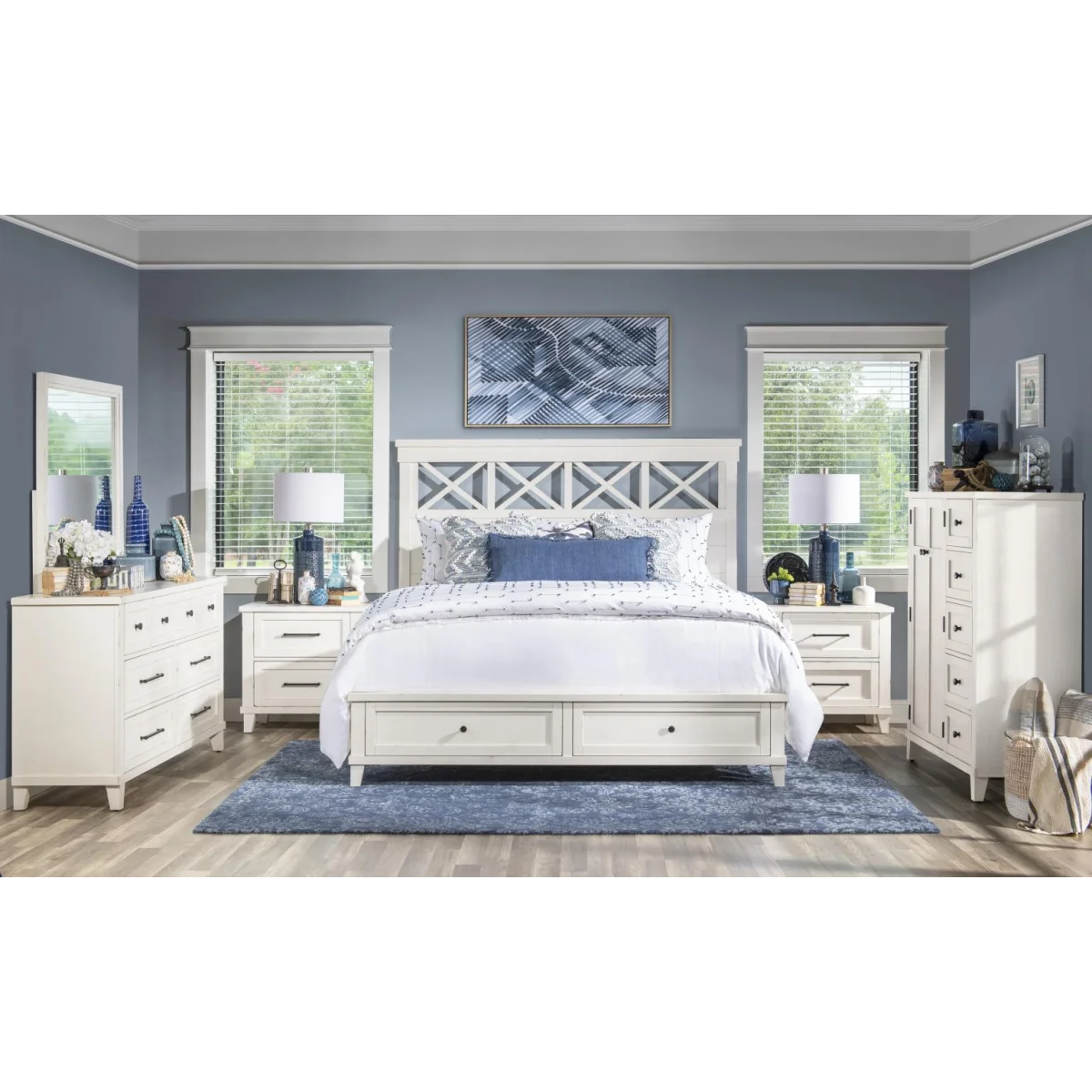 Complete Panel Bed W Storage Footboard King 6/6 Beds Beds 8