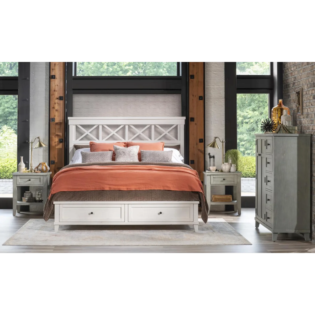 Complete Panel Bed W Storage Footboard King 6/6 Beds Beds 9