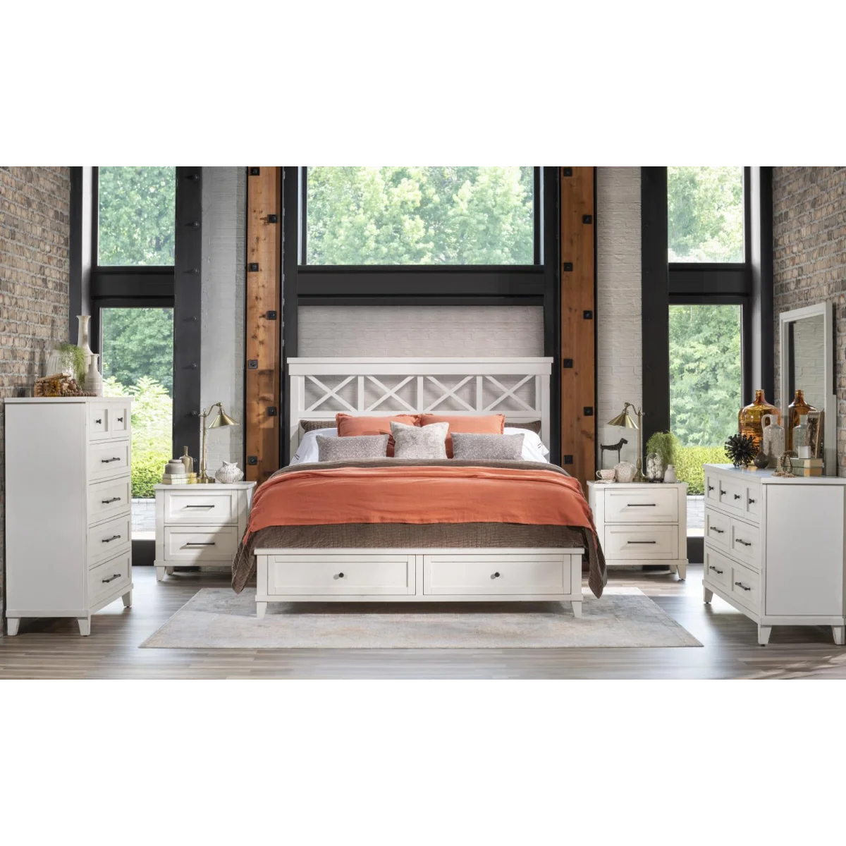 Complete Panel Bed W Storage Footboard Cal King 6/0 Beds Beds 9
