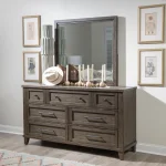 Rect Mirror Bedroom Mirrors Brown 12