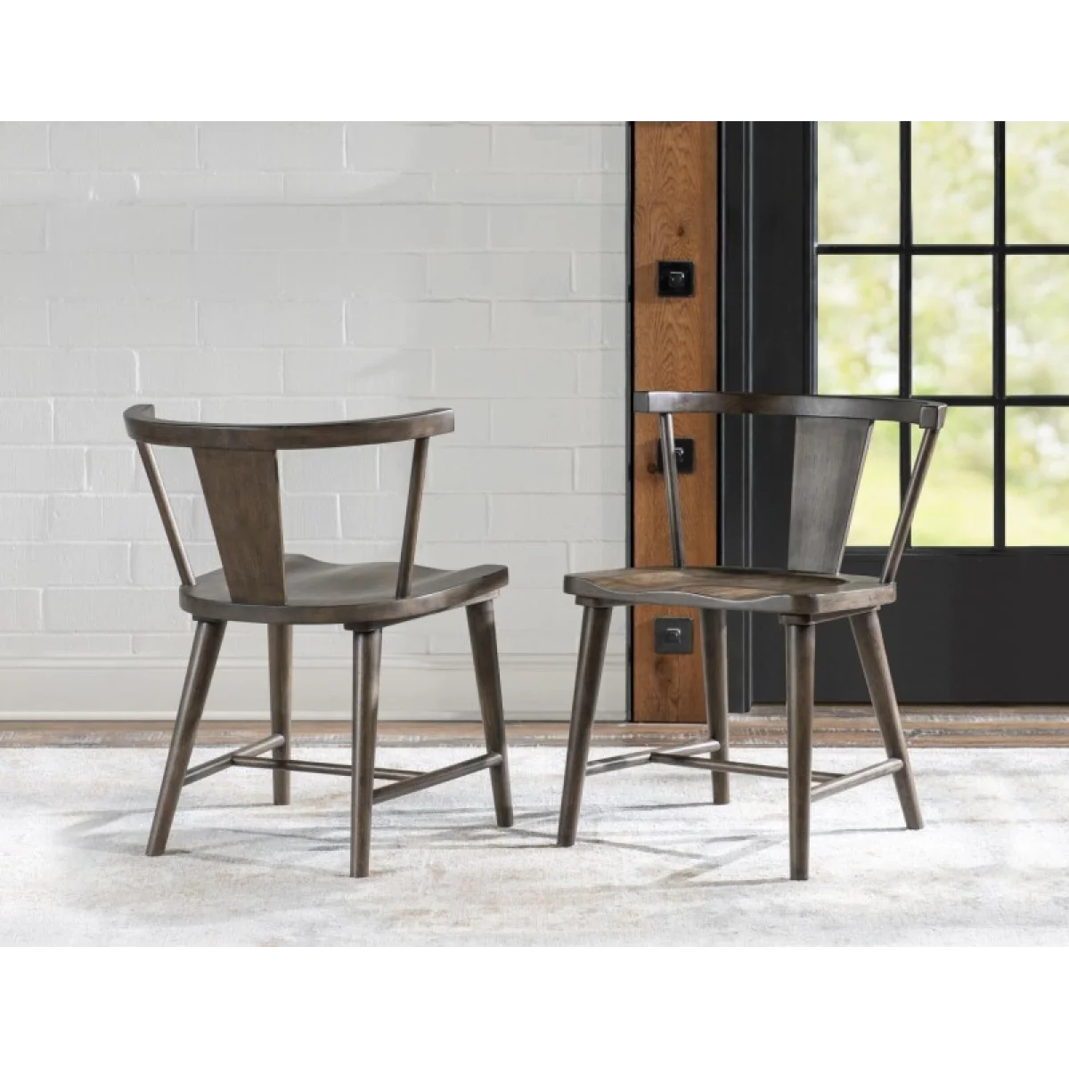 Splat Back Side Chair Chairs & Benches Brown 7