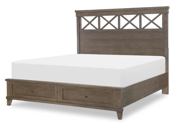 Complete Panel Bed W Storage Footboard Queen 5/0 Beds Beds