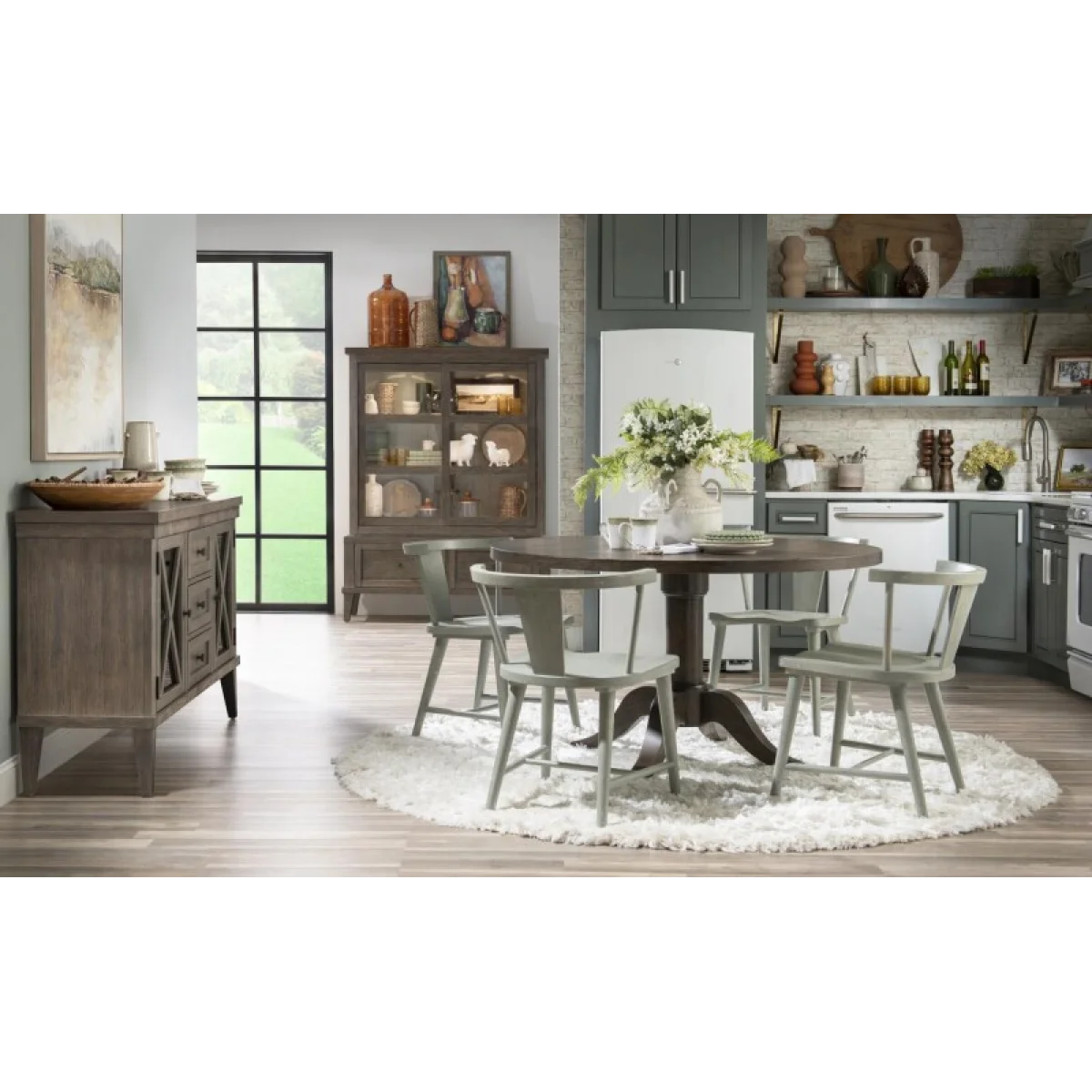 Complete Round Dining Table Dining Tables Brown 7