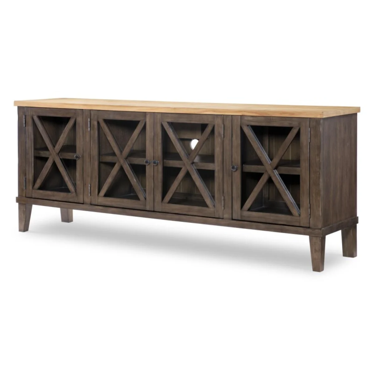 Media Console Entertainment Stands Amber And Cocoa 4