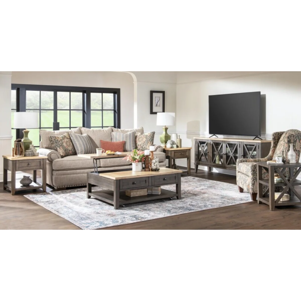 Media Console Entertainment Stands Amber And Cocoa 8
