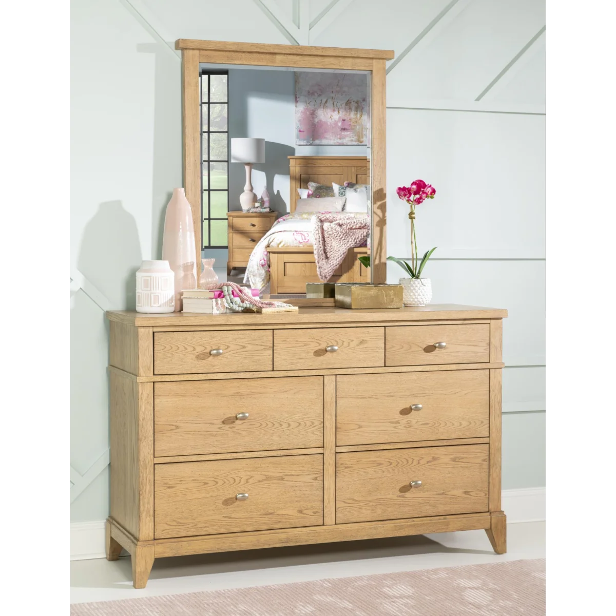 Mirror Natural Hickory Bedroom Mirrors Brown 7