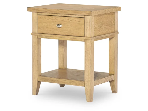 Open Ns 1 Drw Natural Hickory Youth Nightstands Brown