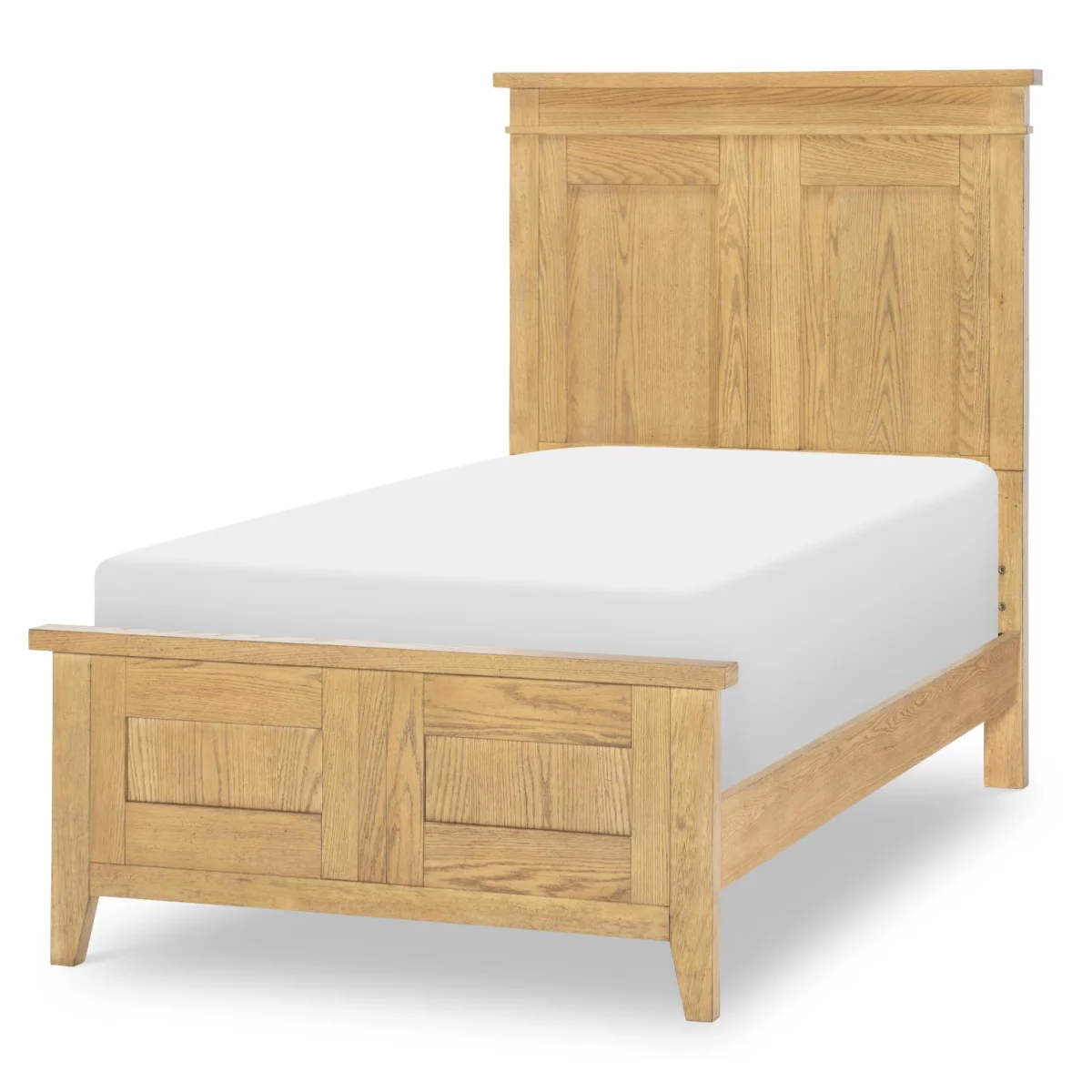 Complete Panel Bed Twin 3/3 Natural Hickory Youth Beds Brown 4
