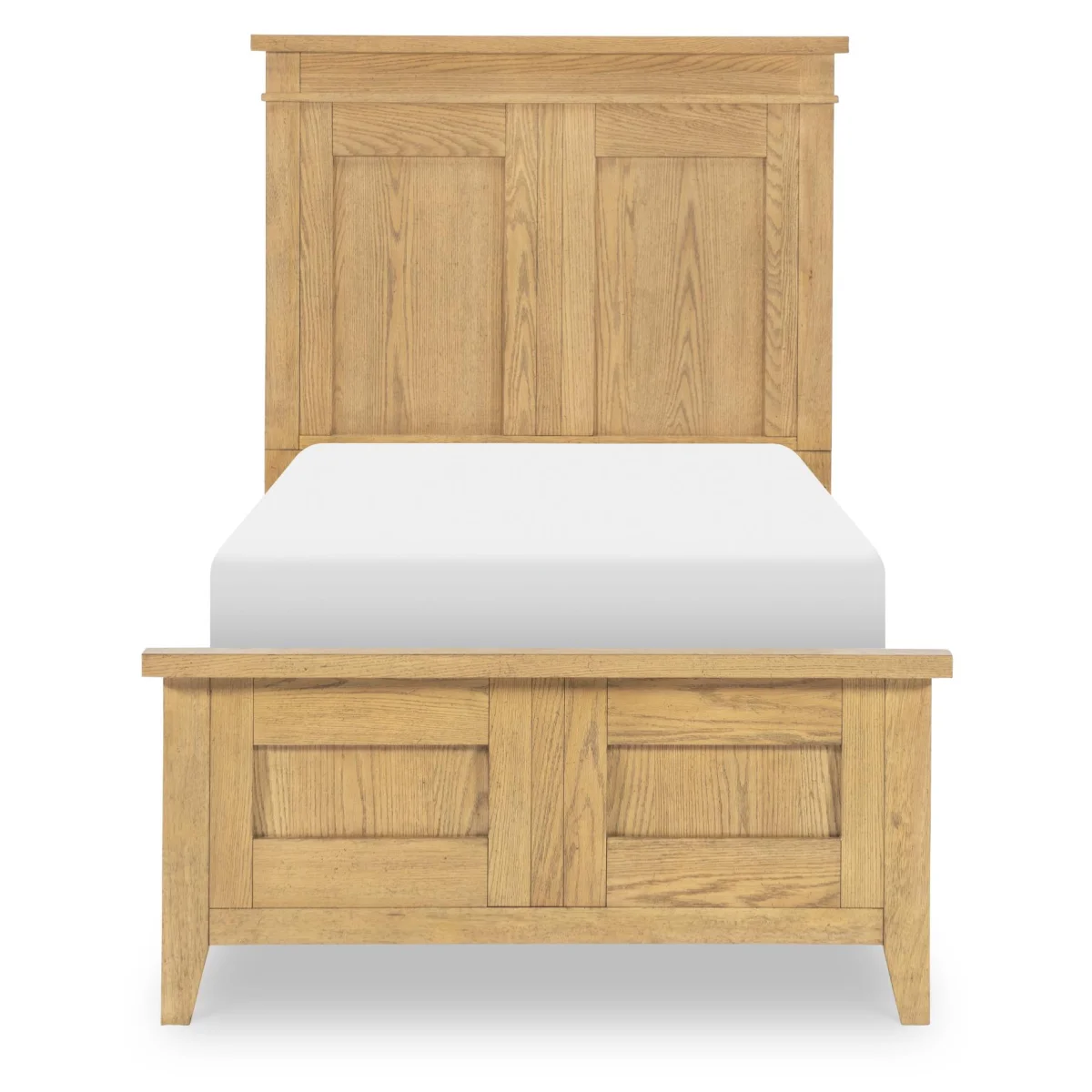 Complete Panel Bed Twin 3/3 Natural Hickory Youth Beds Brown 6