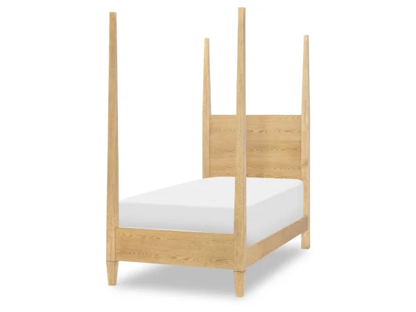 Complete Poster Bed Twin 3/3 Natural Hickory Youth Beds Brown