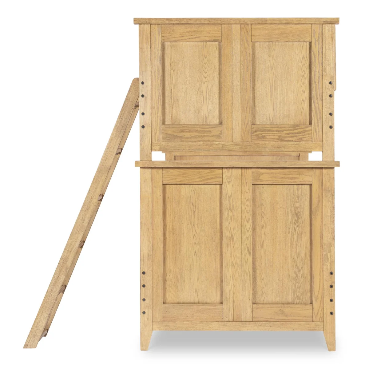 Complete Twin Over Twin Bunk End Natural Hickory Youth Beds Brown 7