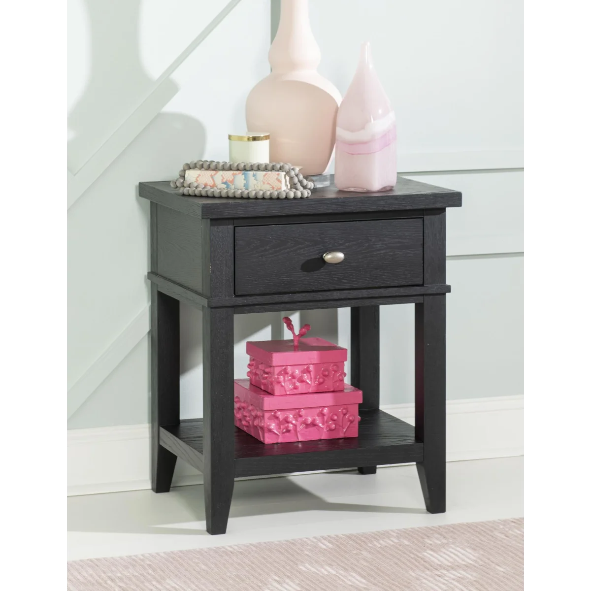 Open Ns 1 Drw Blacksmith Youth Nightstands black 6