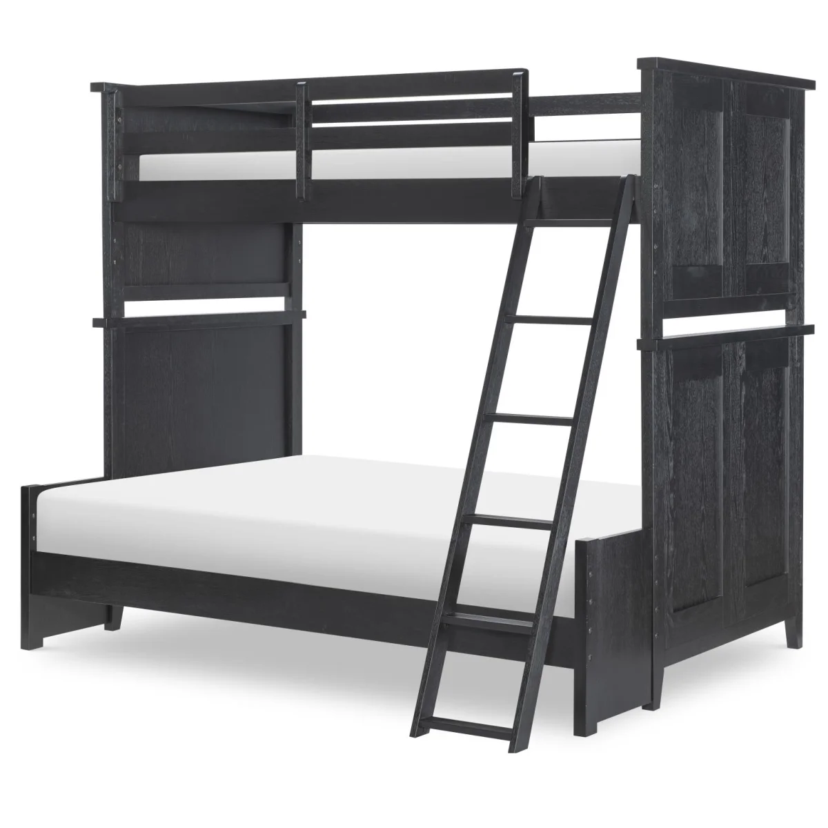 Complete Twin Over Full Bunk Bed Blacksmith Youth Beds black 4