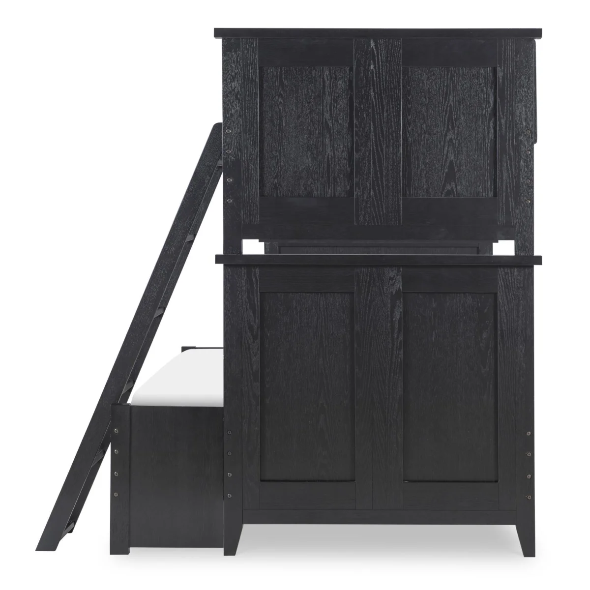 Complete Twin Over Full Bunk Bed Blacksmith Youth Beds black 7