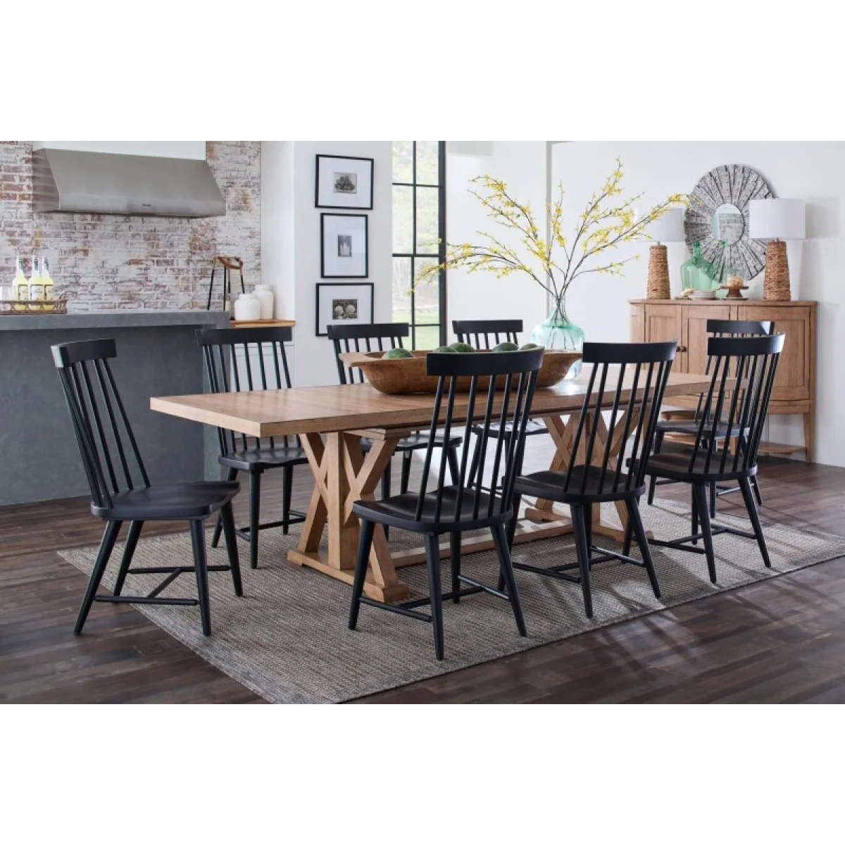 Trestle Dining Table Dining Tables Brown 8