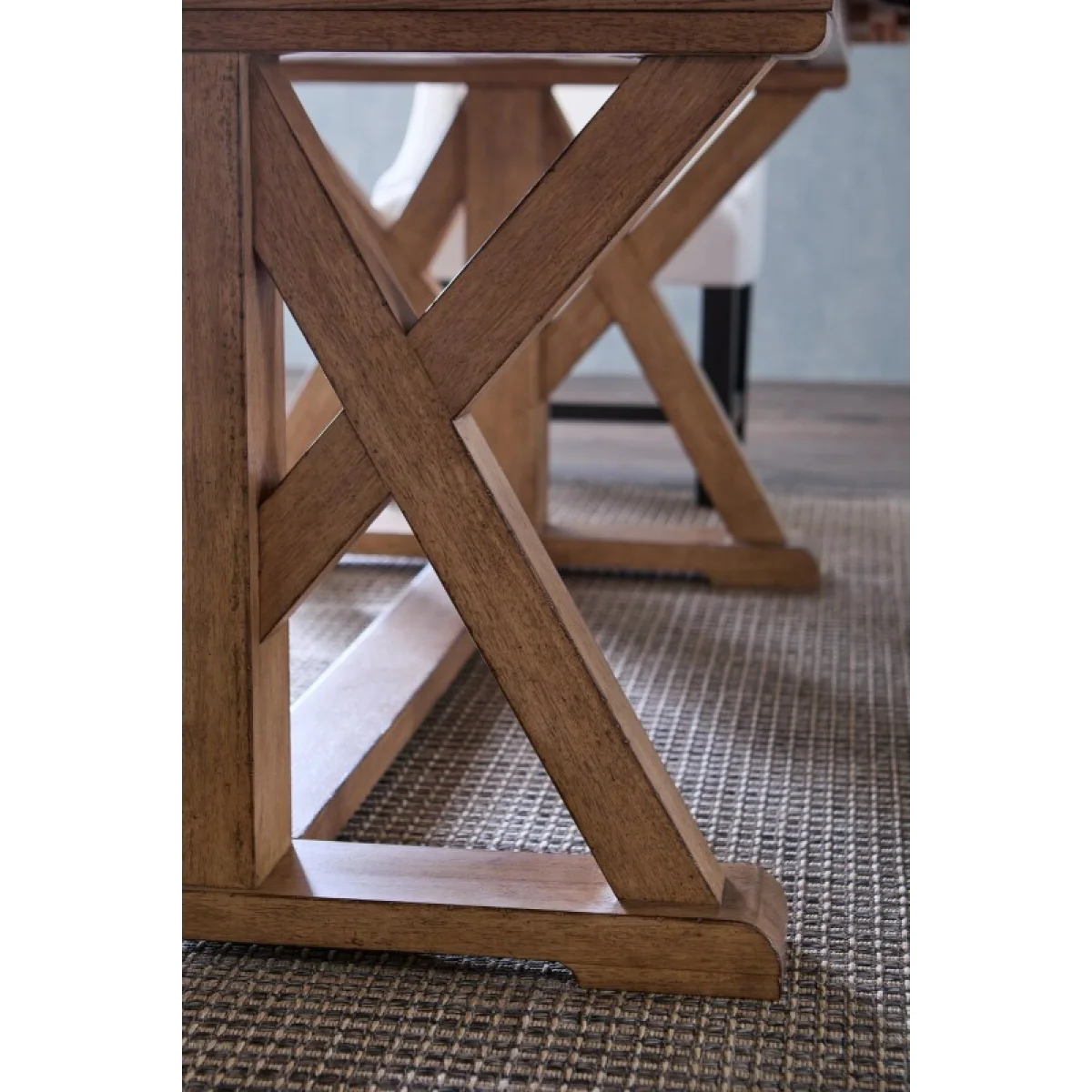 Trestle Dining Table Dining Tables Brown 9